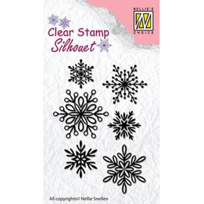 Nellie's Choice Clear Stamps - 6 Snowflakes
